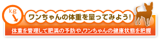 ワンちゃんの体重を量ってみよう！