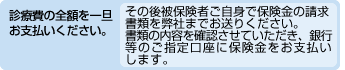 診療費全額をお支払いください。