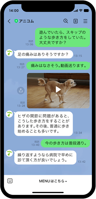 言葉で説明できない場合写真や動画を送れる！