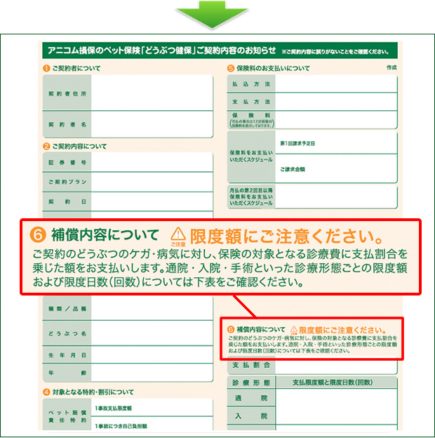 限度額のご案内強化
