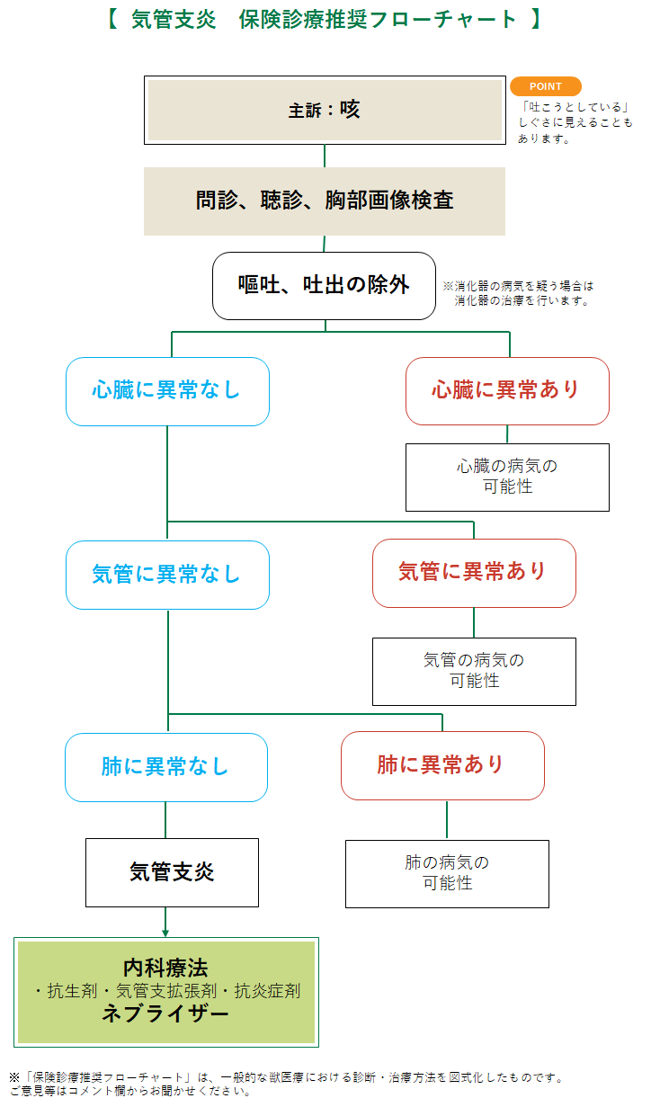 気管支炎の診療フローチャート