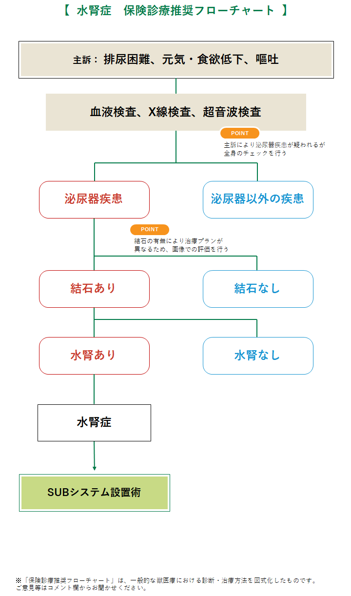 水腎症の診療フローチャート