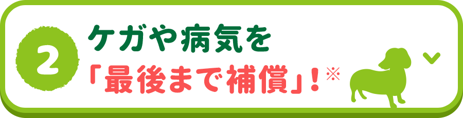 2.ケガや病気を「最後まで補償」！※
