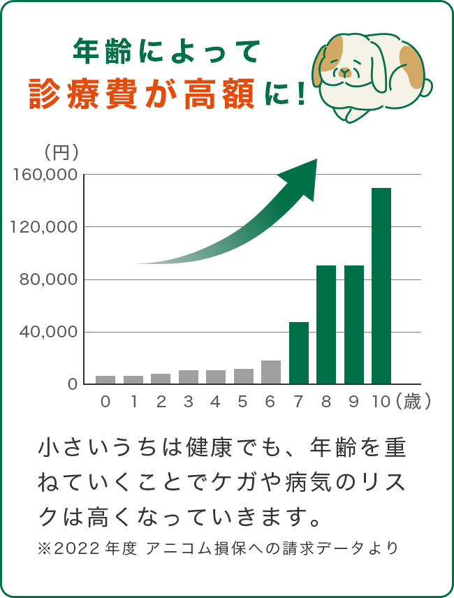 年齢によって診療費が高額に