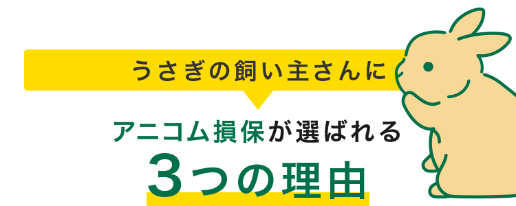 アニコムが選ばれる3つの理由