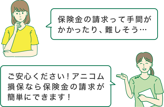 アニコム損保なら保険金の請求が簡単