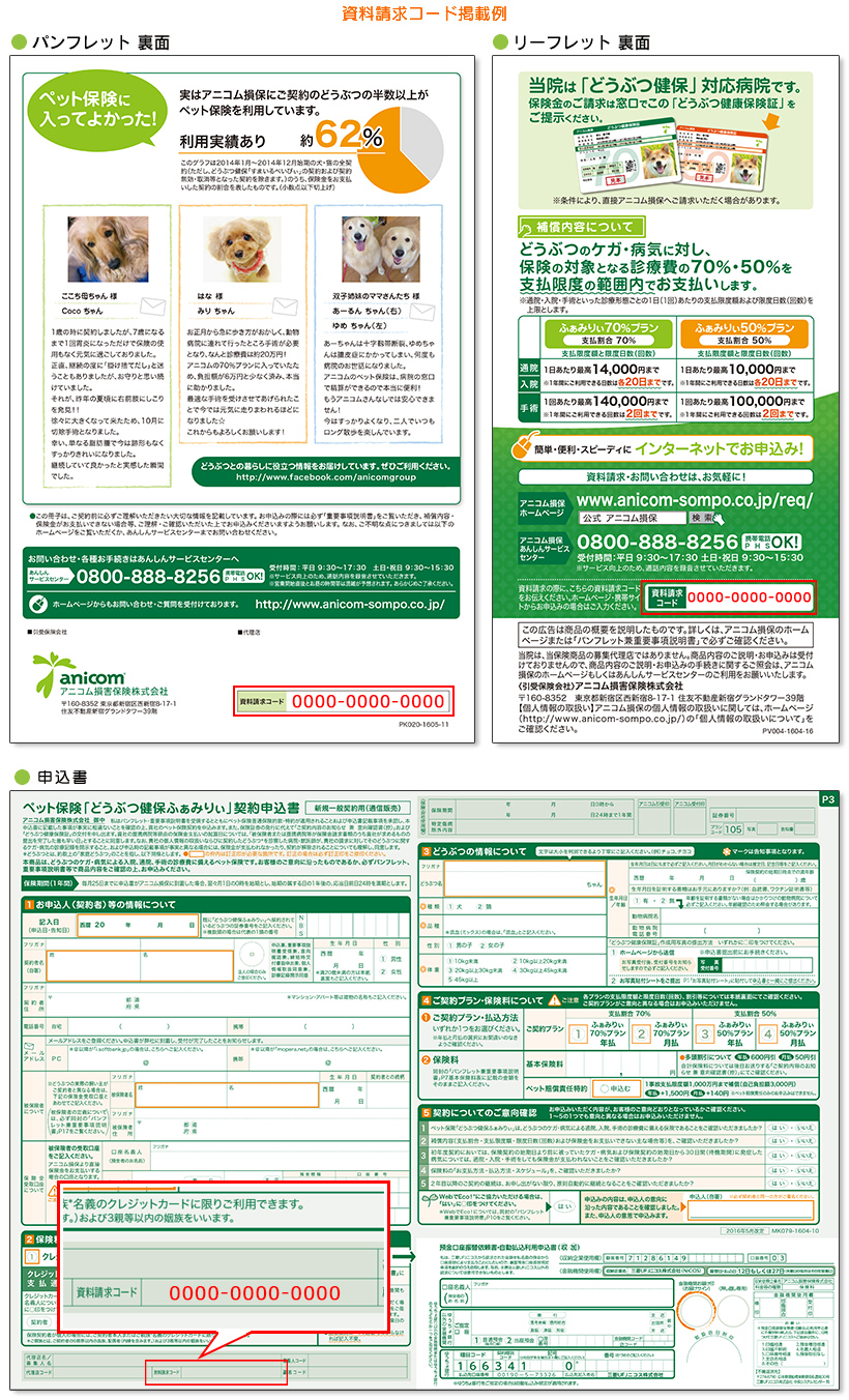 資料請求コードについて
