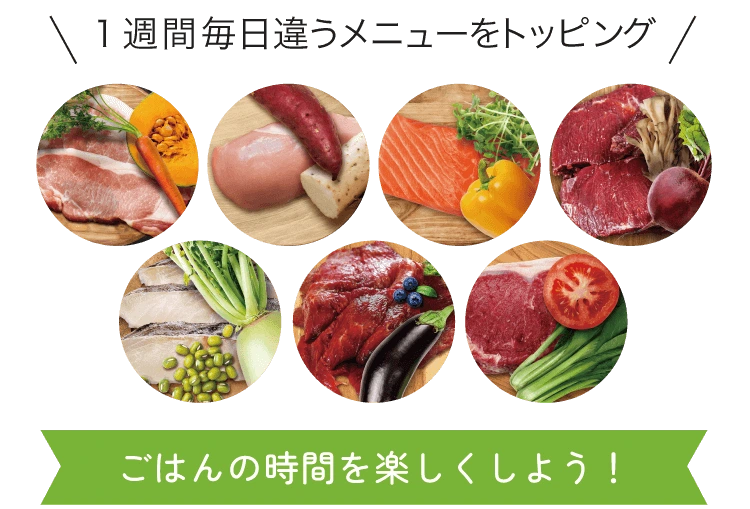 1週間毎日違うメニューをトッピング