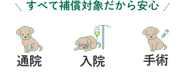 すべて補償対象だから安心