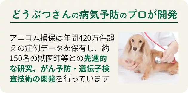 どうぶつさんの病気予防のプロが開発