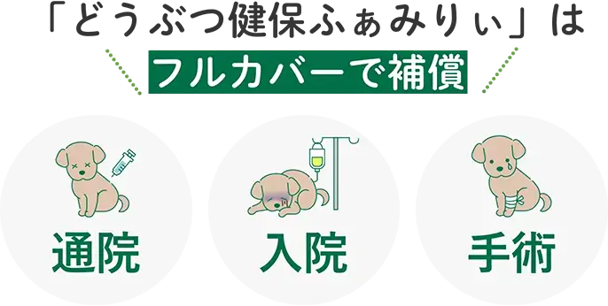 「どうぶつ健保ふぁみりぃ」はフルカバーで補償
