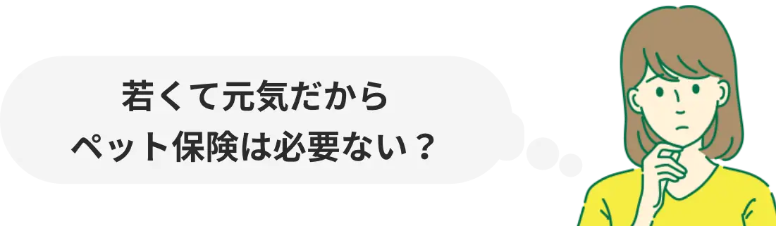 若くて元気だからペット保険は必要ない？