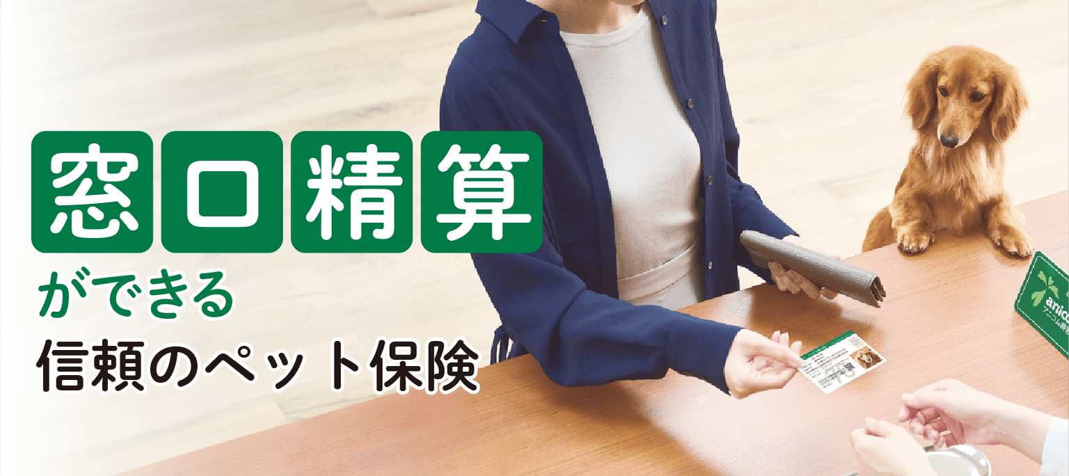 窓口精算ができる信頼のペット保険