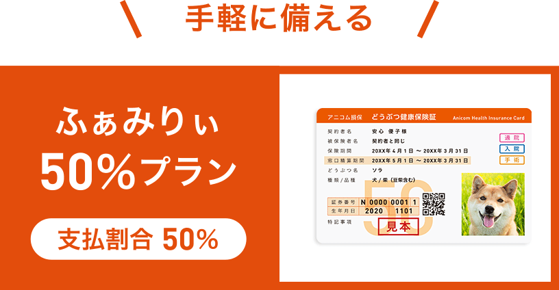 ふぁみりぃ50%プラン