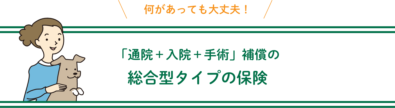 「通院+入院+手術」補償の総合型タイプの保険