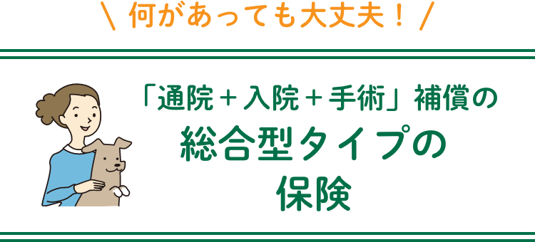 「通院+入院+手術」補償の総合型タイプの保険