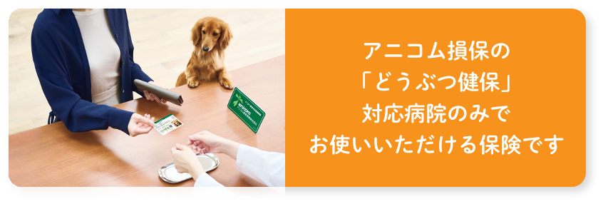 アニコム指定の対応病院のみでお使いいただける保険です