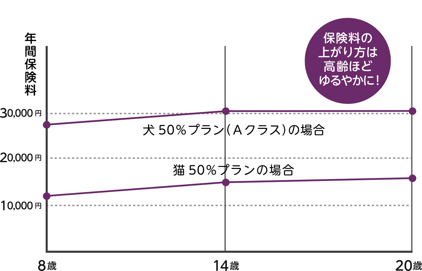 高齢でも安心の保険料