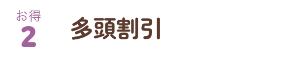 お得2 多頭割引