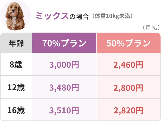 ミックスの場合