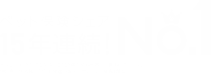 15年連続！ペット保険シェアNo.1