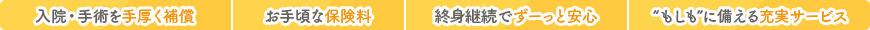 入院・手術を手厚く補償