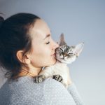 猫を抱っこする