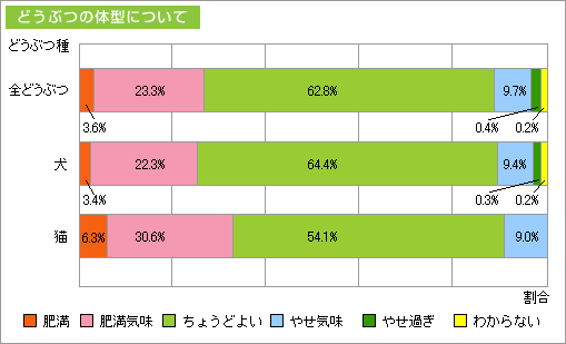どうぶつの体型について