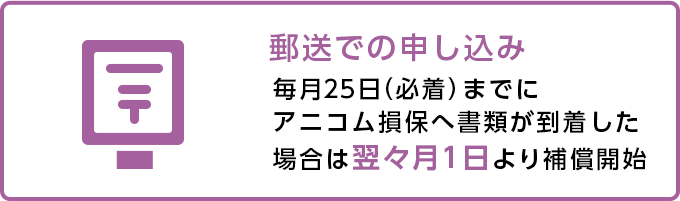 郵送での申し込み イメージ