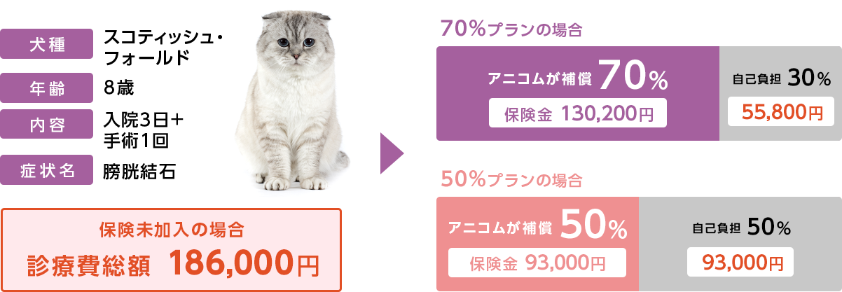 保険未加入の場合の自己負担額＆どうぶつ健保険しにあの補償額