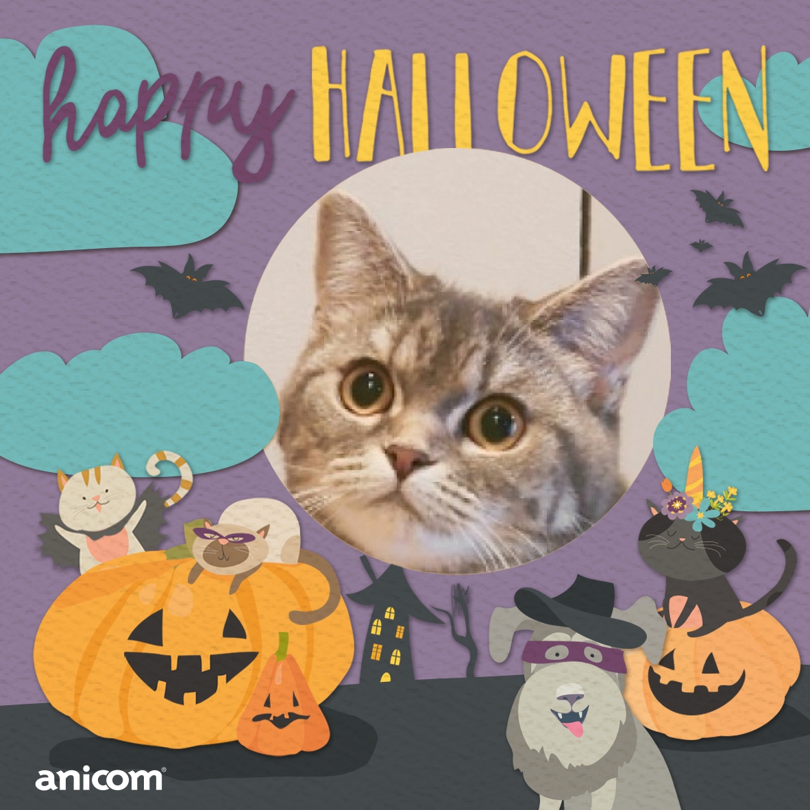 正方形版のハロウィンカード